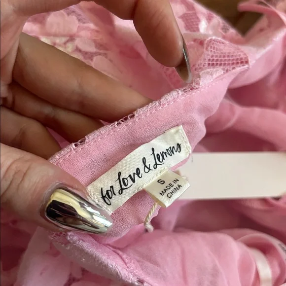 NWT For Love and Lemons Kate dress pink - small - Picture 10 of 10